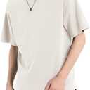 Men's Oversized T Shirts Cotton Unisex Loose Fit Tee Vintage Acid Washed Summer Casual Baggy Basic Tops (XX-Large)
