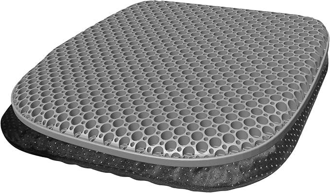 EVEME Large Gel Seat Cushion for Long Sitting with Non-Slip Cover,Soft & Breathable,Seat Cushion for Chair,Car,Office,Desk Chair,Wheelchair (Medium Size) Color Black EVEME Large Gel Seat Cushion for Long Sitting with Non-Slip Cover,Soft & Breathable,Seat Cushion for Chair,Car,Office,Desk Chair,Wheelchair (Medium Size) Color Black