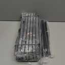 HapiRm 4 Tier Over the Door Shower Caddy, Hanging Shower Caddy with 22 Hooks and 2 Toothbrush Holders, No Drilling Adjustable Hanging Bathroom Organizer - Black