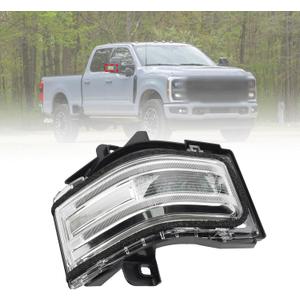 Right Passenger Side Door Mirror Turn Signal Light Compatible With Ford F150 2015-2023, F250 F350 2017-2025, F450 2017-2024 Mirror Signal Lens Lamp without Spot Replaces# HC3Z13B375A