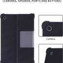 Case for Lenovo Tab Plus 11.5 Inch Android 14 Tablet 2024- Soft Silicone Shock Proof Lightweight Stand Rubber Shell Protective Cover,Kids Friendly Soft Silicone Adjustable Stand Cover,Black