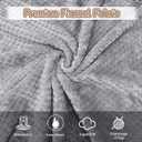 4 Pack Fleece Throw Blankets 50x60 Inches - 270 GSM Ultra Soft Plush Flannel for Bed Couch Sofa, Lightweight Warm 3D Waffle Texture, No Shedding No Pilling All Season Throw (Gray)
