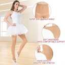 MANZI 3 Pairs Women's Girls' Basic Convertible Transition Ballet Dance Tights 40-Denier (Beige, L)