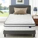 Vesgantti Twin Mattress, 10 Inch Hybrid Single Bed Mattress in a Box with Memory Foam and Pocket Spring, Ergonomic Design & Pressure Relief, Medium Firm Feel, 39"*75"*10"