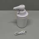 Automatic Soap Dispenser Liquid Touchless: 9oz White Plastic - Rechargeable Electric Smart 3 Level Adjustable Auto Hand Soap Dispenser - Dish Bathroom Kitchen (White Gel Type)