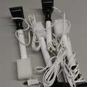 Window Candles with Sensor Dusk to Dawn Electric Corded, 9.6'' Plug-in LED Window Candle Lights with Black Holder and 6ft Cord, Christmas Candles for Windows Decoration, UL Listed, 4 Pack