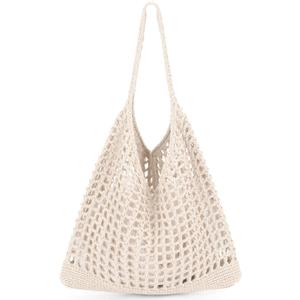 EIMMBD Crochet Bags for Women Beach Totes Bags Aesthetic Summer Tote Shoulder Hippie Bag Knit Bag