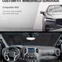 Pigenius Windshield Sunshade for Jeep Compass 2017-2021 (New Body MP), Reversible Silver/Black
