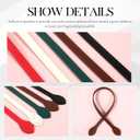 Dimeho 20pcs Leather Purse Straps 23.6" Short Bag Handles with Ear Shape End Holes Bag Making Supplies Crocheted DIY Wallet Hardware Accessories Organize for Tote Making Repairing