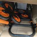 Stair Climbing Hand Truck 440lbHeavy Duty Dolly Cart for StairsThickened Upgraded Steel Tube Folding Stair Climbing Trolley with Six Wheels and Telescoping Handle (Orange)