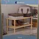 Whitmor Wood Household Shelves 2 Tier 10.25 inches x 24.75 inches x 11.5 inches