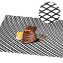 Gisafai 7 Gauge 1'' x 1/2'' Steel Expanded Metal Sheet Flattened Metal Mesh Sheet Steel Mesh for BBQ Grill Smokers, Black(1 Piece, 48 x 24 Inches)