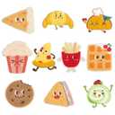 FINGERINSPIRE 10 PCS Cute Food Embroidered Patches – Self-Adhesive Food Shape Applique Patches for DIY Clothing Decoration Includes Bread, Pizza, Sandwich, Popcorn, Biscuits, French Fries