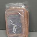 Tbestmax 10 Pack Clear Cosmetic Bags Makeup Bags Portable Waterproof TSA Approved Travel Toiletry Bags Large Organizer Peach Pink, 9.8" x 7.1" x 2.4"