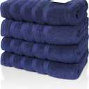 Premium, Set of 4, Extra Large, 100% Cotton, Bath Towels, 30 x 60 inches, Very Soft, Quick-Dry, Lightweight, 600GSM