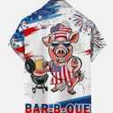 wihnsinop Mens Funky Hawaiian Bowling Shirts Holiday Theme Shirt Button Down Shirts Big and Tall (White, S)