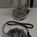 Amazon Basics Electric Kettle with Glass Carafe for Tea and Coffee, BPA-Free, Fast Boiling, Auto Shut-Off, 1.1 Quarts, 1500W, Glass and Steel