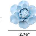 Graptopetalum pentandrum subsp. superbum,2.76" Ceramic Flower Wall Dcor Artificial 3D Flower Wall Art ,Handmade Ceramic Flowers, Decorative Floral Wall Art, Lifelike Artificial Wall Decor for Living Room Home Hallway Bedroom Kitchen Farmhouse Bathroom Dining Room