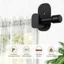 Curtain Rods No Drilling 32 to 43 Inch, HOTOZON 5/8 Inches No Drill Curtain Rods for Windows 20 to 39 Inches(1.7-3.2 ft), Renter Friendly Adjustable Small Drapery Rod for Lightweight Curtains, Black