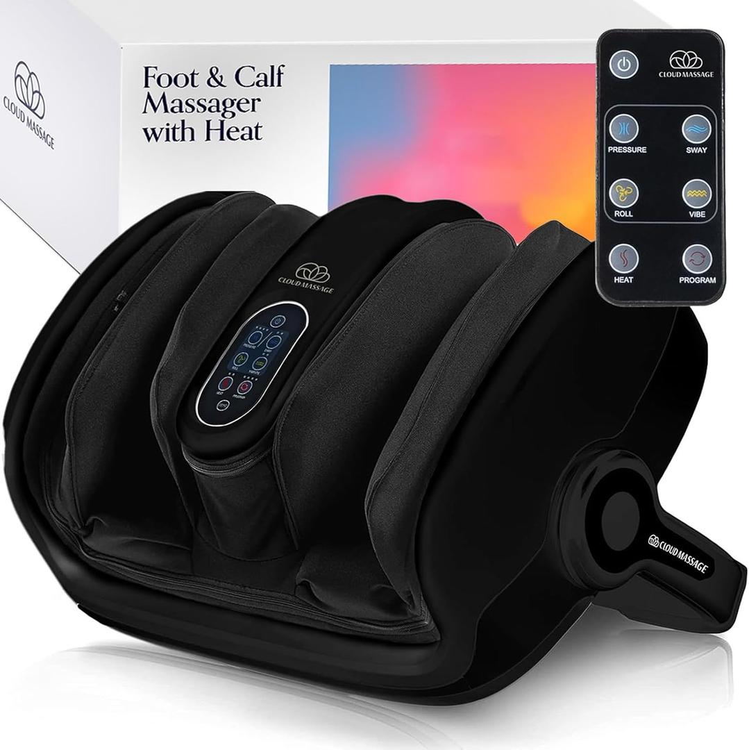 Cloud Massage Shiatsu Foot Massager with Heat, Deep Kneading Therapy for Pain Relief, Circulation, Post-Activity Relaxation - Foot Massager for Plantar Fasciitis, and Arthritis Relief