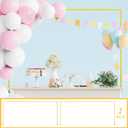 Putros Over The Table Rod Stand with Clamps Gold 13"-42'' Tall 29"-98" Length Set of 2 Adjustable Metal Table Hanging Rod Stand for Party Wedding Anniversary Christmas Decoration