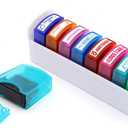 RELIANCER 8PCS Teacher Stamp Set,Colorful SelfInking Motivational Classroom Stamper for Grading,Encouraging Rating Stamp Student,Parent Signature Stamps for Homework,School Homeschool Reward Supplies