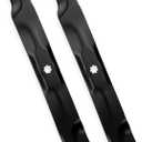 AM141034 42 inch 7-Star Blades for John Deere D130 D105 D110 D125 LA135 LA105 X300 Z225 Z235 LT160 LT180 42" Deck Lawn Tractor and Garden Replace JD AM137329 M154062 AM141037 (High Lift) 2-Pack, Black
