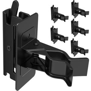 6 Pcs E-Track Tool Holders, E Track Accessories for Enclosed Trailer Store Shovels, Rakes, Broom E Track Tool Holder Hanger for Trailer Accessories, E Track Shovel Holder (Black)