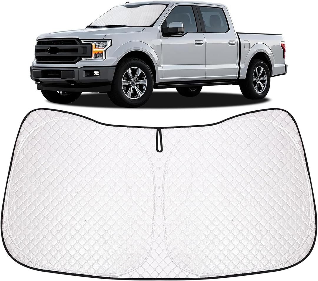 ZATOTOO Windshield Sun Shade for 2021-2024 Ford F-150 Car Window Shades for Front Windshield Ultra-Bright Reflective Sun Shade for Car Windshield, Front Window Sun Shade Blocks UV Rays Reduces Heat