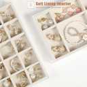 GUOER 5 Drawers Clear Jewelry Box for Women and Girls, Acrylic Earring Holder Organizer Ring Holder Display Storage, Warm White