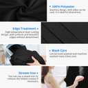 HEMMOTOP Black Backdrop Curtain, 5x7 ft Black Photo Backdrop for Photoshoot, Party, Video Recording, Back Drop Background Cloths Polyester Fabric, for Photography, Birthday (Backdrop only)
