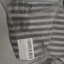 Verdusa Women's Plus Size Striped Henley Shirts Button Up Slim Fit Tee Tops Grey X-Large Plus