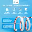 TIS Peel and Stick Trim Molding with 3M Tape  118 Inch White Flexible PVC Trim, Corner Molding Trim Peel and Stick, Flexible Quarter Round Molding for Floor Trim and Edges