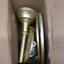 HBlife 3 PCS Gold Cake Stand Set (8"/10"/12" Plate) for 6-10 Inch Cakes, Dessert Table Display Set, Cupcake Stand for Party, Wedding, Birthday, Baby Shower, Anniversary (Metal)