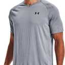 Under Armour Men's UA Tech V-Neck Short Sleeve 3XLT Gray