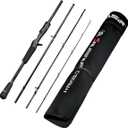 SEASIR Salminus M/MH Spinning/Baitcasting Rod, 4-Piece Travel Fishing Rod