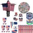 2 x 2026 World Cup Fan Accessories Kit 79PCS, Soccer Support Gear Set for Enthusiasts, Flag, Glasses，Wristband，Facial mask，Breastpin& Decals, for Watch Party & Stadium Events (75Pcs)