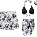PATPAT Matching Swimsuits for Couples - Spaghetti Strap Bikini Set or Swim Trunks Bathing Suits Hawaiian Beach Swimwear XL