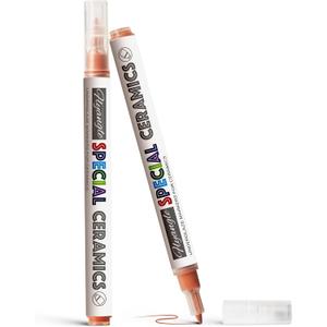 Underglaze Pen for Ceramics, Underglaze Marker for Pottery Glaze, Pottery Pen, Porcelain, and DIY Ceramic Decorating-RedClassic Hard Tip-1PK