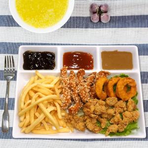 Cinf Divided Ceramic Plate Compartments Sauce Dishes Serving Saucers Bowl Quadrant Shaped Dinner Luncheon Salad Pigment tray Snacks