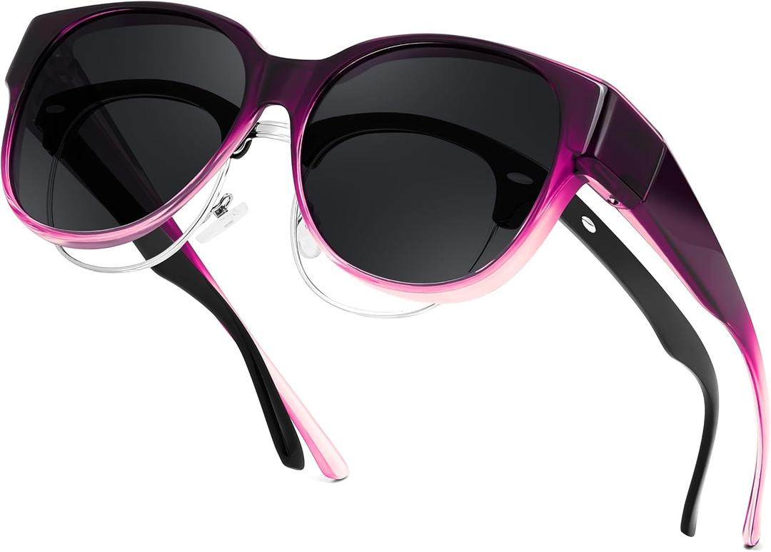 FEISEDY Fit Over Glasses Polarized Sunglasses, UV400 Protection for Driving & Outdoor Activities B0328