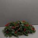 6Pcs Flocked Christmas Candle Rings Wreaths, 10"x3.5" Perfect PE Small Mini Christmas Wreath with Snowy Pinecones&Red Berries Cedar Eucalyptus Cypress Wreath Candle Holders for Table Centerpiece Decor