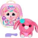 SCRUFFALUVS Pink Surprise Pet, Mystery Plush Toys, Stuffed Animals, Wash to Reveal 1 of 3 Rescue Pets: Puppy, Bunny, or Kitty - Includes 8.7" Deluxe Pet Carrier - Styles May Vary