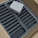 OXO Good Grips Aluminum Fold Flat Dish Drying Rack, 2-Tier, with Drainboard, for Kitchen Counter, Collapsible