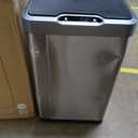 EKO Mirage-T 50 Liter / 13.2 Gallon Touchless Rectangular Motion Sensor Trash Can, Brushed Stainless Steel Finish