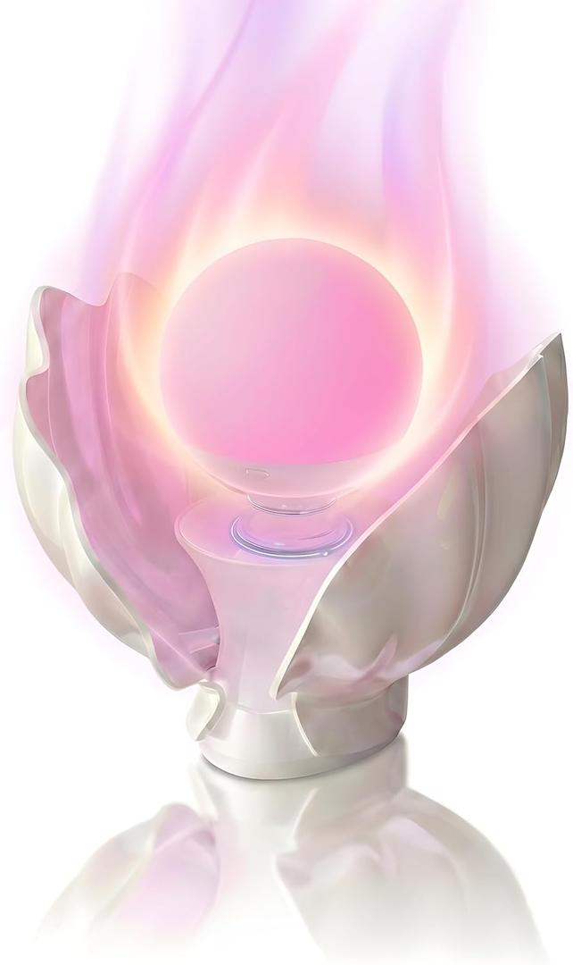 2 x Shell Bedside Table Lamp with Wireless Charger - Stepless Dimmable Nightstand Light for Bedroom & Dorm - Aesthetic Shell Mood Lamp, Decor Gift for Birthday, Valentine's Day