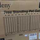 Free Standing Dog Gate Indoor, Foldable Dog Gate for Doorways Stairs Hallways, 3-Panel Freestanding Pet Gate with Support Feet for Stability, Folding Puppy Gate Easy to Move, Doggy Gate 54"x24", 3-Panel, 24"Tall