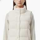 Women's Puffer Vest Lightweight Down Padded Stand Collar Quilted Outerwear
Size XS