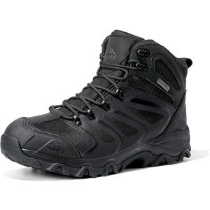 NORTIV 8 Men's Ankle High Waterproof Hiking Boots Outdoor Lightweight Shoes Trekking Trails Armadillo