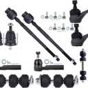 SCITOO 12 Pcs Suspension Kit Tie Rod End Ball Joint fit 1991-1999 for Buick LeSabre